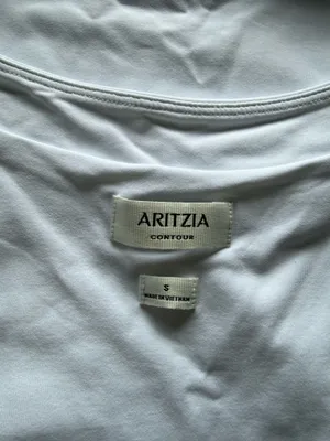 Aritzia White Halter Ribbed Top thumbnail 2