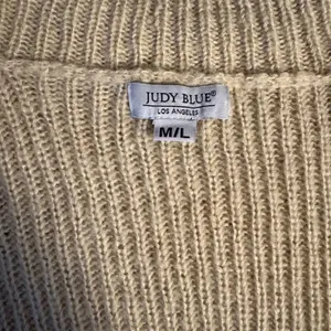 Judy Blue Chunky Knit‎ Open Front Cardigan Sweater Beige Wool Blend Medium/Large thumbnail 4