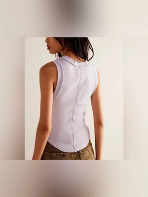 NWOT Free People We The Free Kate Tank - Frost Lavender purple - XS thumbnail 4