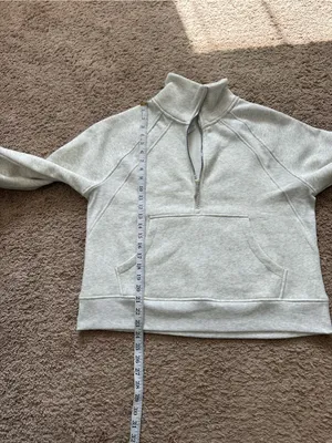 Jockey Grey Women's Mixed Rib Half Zip Pullover Sweatshirt Size L thumbnail 8
