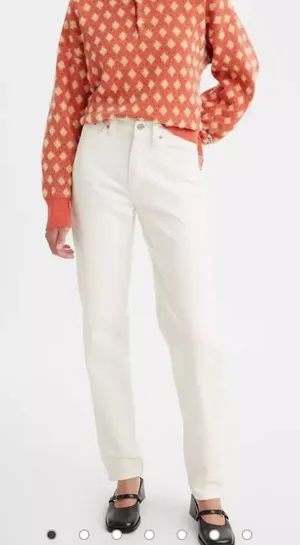 Levi’s 80s Mom Jeans 100% Cotton Ecru Size 24 thumbnail 1