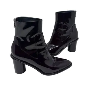 Rag & Bone Patent leather Wiley High Boot in Burgundy Wine 38.5 8 thumbnail 1