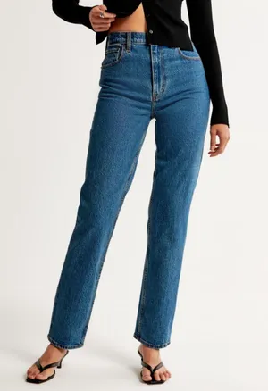Abercrombie High rise 90s Straight Jean thumbnail 1