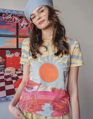 Tory Burch Graphic T Shirt limited edition size M Rachael Tarravechia GUC thumbnail 1