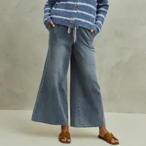 SO ME Mid Rise Elastic Waist Flare Denim‎ Jeans thumbnail 4