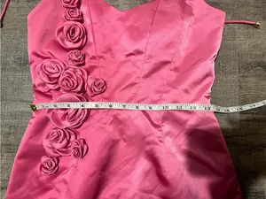 HELLO MOLLY Mini Luxuries Satin Mini Dress in Pink thumbnail 9