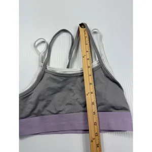 Fabletics Sports Bra‎ Light Support Cross Back Gray Purple Athleisure S thumbnail 3