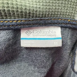 Columbia Cotton Hooded Denim Jacket Blue Medium thumbnail 5