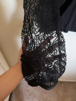 Black see through sleeved top Size M thumbnail 3