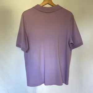 Lands' End lavender purple women's‎ size large polo collared shirt cotton casual thumbnail 6