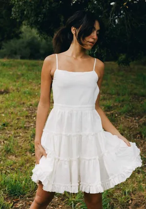 Aritzia White Linen Dress thumbnail 4