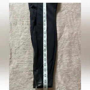 Athleta Ponte Luxe Legging Faux Leather Womens Full Length Zip Pockets‎ Sz Small thumbnail 9