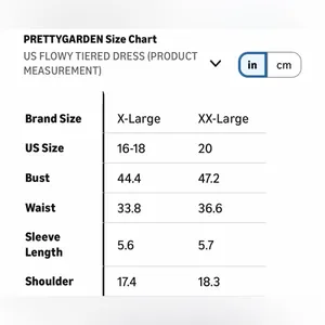 PRETTYGARDEN NEW Blue Casual V Neck Short Sleeve Tiered Mini Beach Vacation Dress 2X thumbnail 5