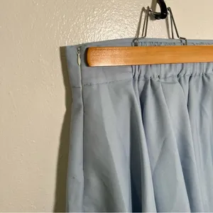 Pleated A-Line Skirt Light‎ Blue Swing Flowy F thumbnail 8