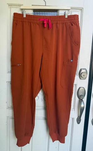 FIGS Women Relaxed Uman Jogger Scrub Pants Chai Orange Size XXL Petite thumbnail 1