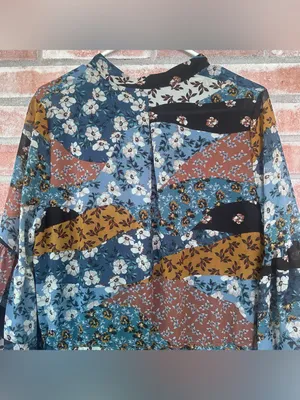 Olivaceous Dress Patchwork NEW Women’s Medium Prairie Belted Cottagecore thumbnail 10