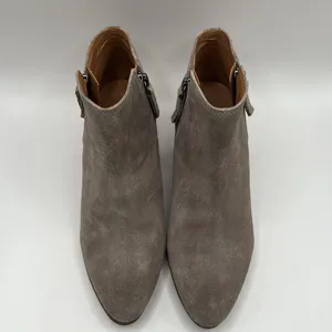 FRYE Judith Bootie in Taupe‎ Suede Double Zip Stack Heel Size 7 thumbnail 7