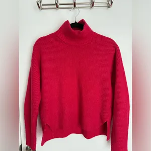 Abercrombie & Fitch women’s berry turtleneck knit sweater small funnel neck thumbnail 8