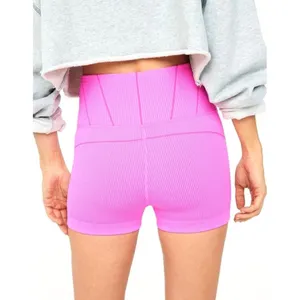 OFFLINE By Aerie Seamless Corset 2" Bike Shorts Women XS Hot Pink Barbiecore Gym thumbnail 4