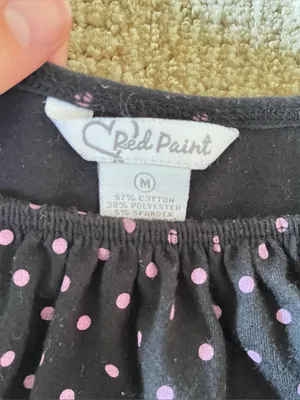 Y2K Black Pink Polka Dot Lace Trim Scoop Neck babydoll Top thumbnail 2