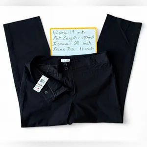 Charter Club NWT Lexington Straight-Leg Pants 12 Petite Black thumbnail 2