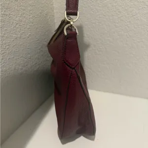 Kate Spade Polly Medium Leather Shoulder Hobo Bag Cherrywood Burgundy Wine thumbnail 11