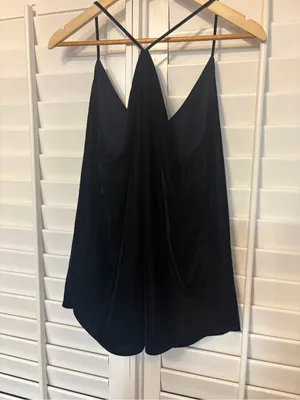 Loft Black Velvet‎ Cami Size Medium thumbnail 2