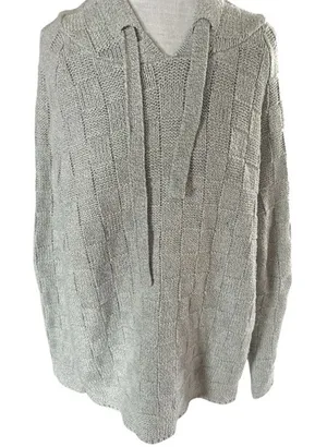 Evolution By Cyrus Phillipa Basket Weave Hooded Pull Over Sweater thumbnail 1