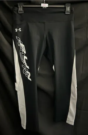Under Armour Black and White Performance Compression Leggings MD thumbnail 1