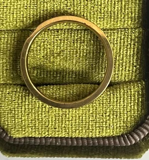 Classic/Sleek Unisex Titanium Steel Gold Polished Finish 2mm Band Size 9 thumbnail 1