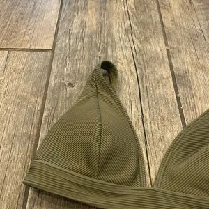 Abercrombie and Fitch Olive Green Ribbed Bikini Top thumbnail 2