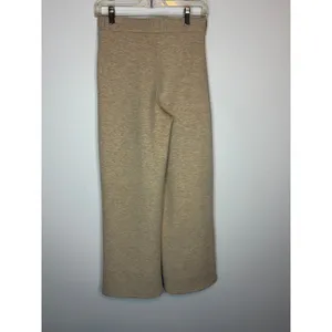 OGL Women Size Small Heather Beige High-Waisted Straight-Leg Pull-On Pants thumbnail 3