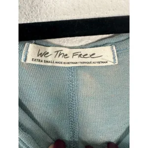 Free People We the Free Sammie V Neck Short Sleeve Flowy High Low Tee Shirt XS thumbnail 4