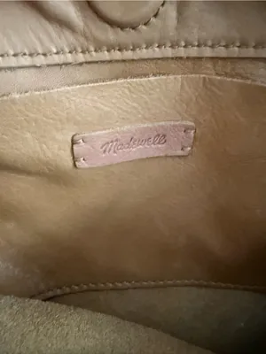 Madewell Cow Leather Crossbody Purse Brown Tan Magnetic Closure Pocket Handles thumbnail 7