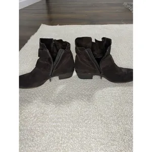 Paul Green Brown Suede Ankle Booties Buckle Zipper Women's US 6 miden 27.5 Cm thumbnail 7