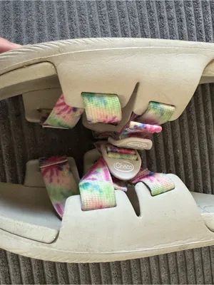 Chacos Women’s Size 10 Chillos Slide Sandals Light Tiedye Strappy thumbnail 3