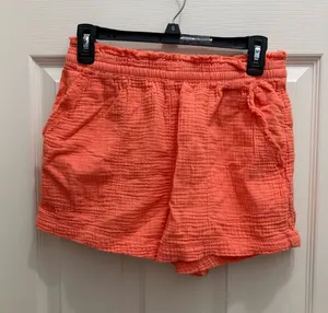 Aerie Peach colored, High Waisted, Cotton Beach Shorts - size medium thumbnail 1