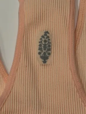 Free People Movement Free Throw Crop Tank V Neck Peach Orange thumbnail 5