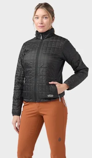 Stio Womens Azura Insulated Jacket Gray Black Quilted Primaloft Puffer Medium thumbnail 1