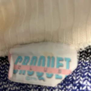 Vintage 80’s croquet club Patterned Mock Neck Sweater - Multicolor thumbnail 6