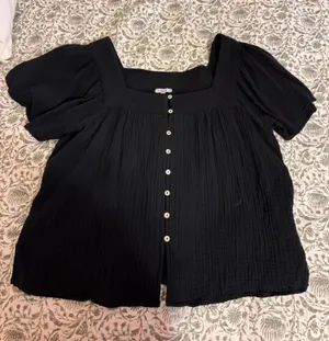 Rails Black Square-Neck Blouse thumbnail 1