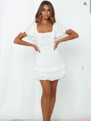Hello Molly Dress Mini White thumbnail 1