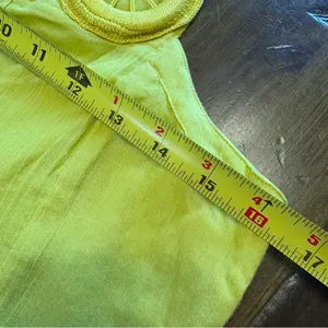 Anthropologie Ipanema Sun Dress by Edme & Esyllte Chartreuse Embroidered Cotton thumbnail 4