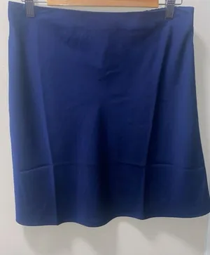 J. Crew Deep Blue Satin Skirt size M worn once thumbnail 1
