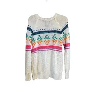 American Eagle Jegging Sweater Cream Rainbow Wool Blend Sz S NWT thumbnail 2