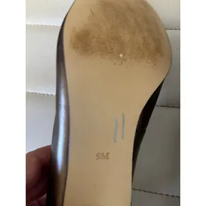 Array Bronze Metallic Leather‎ Kitten Heel Pumps Round Toe Shoes 9M 180379 thumbnail 8
