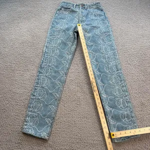 Vintage Oxygen Floral Embroidered Jeans Womens 25 Y2K Blue Denim High Rise USA thumbnail 4