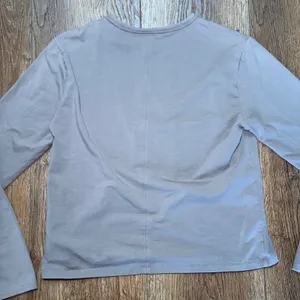 Athleta Taupe Brown Supima Cotton Long Sleeve Top Womens Small Minimalist Fall thumbnail 8
