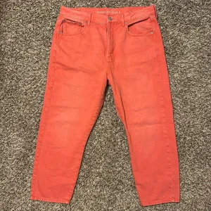 American Eagle Hi-Rise Girlfriend Jeans Red 14 X-Short thumbnail 1