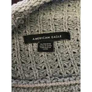 American Eagle Outfitters Sweater Womens XL Gray Waffle Knit Mock Neck Pullover thumbnail 7